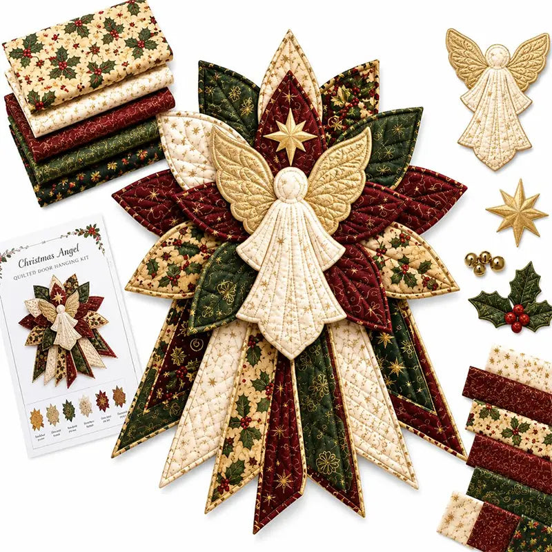 🎇🎄Kit de cusut matlasat pentru agățat pe ușă de Crăciun (7 modele)