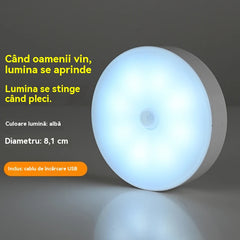 🏡💡【4 pentru】Lumină LED inteligentă cu inducție pentru corpul uman, convenabilă și practică de încărcat