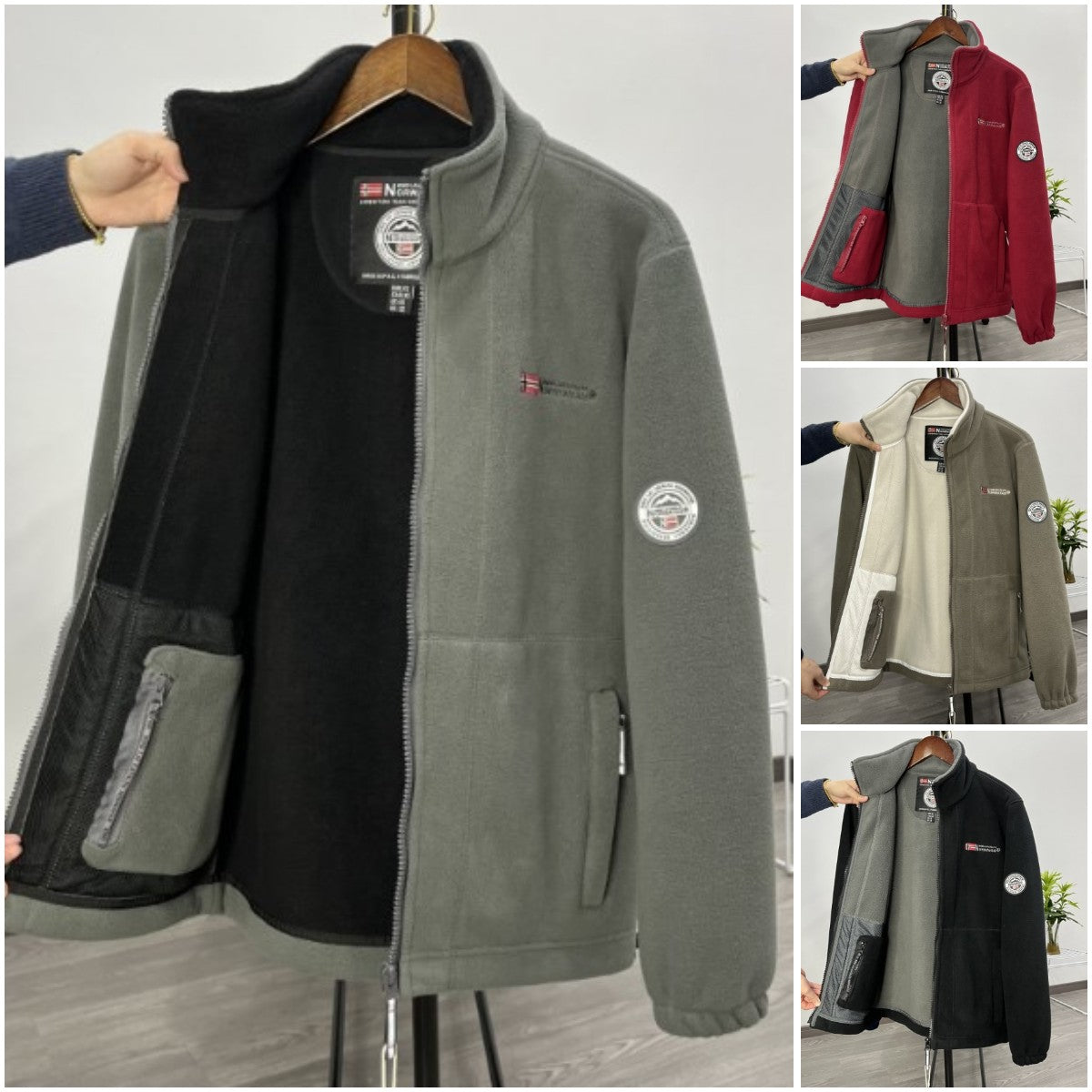 🔥【S-3XL】Palton cald de bumbac casual pentru bărbați, jachetă din lână pe două fețe
