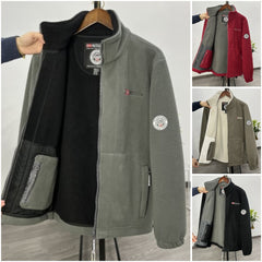 🔥【S-3XL】Palton cald de bumbac casual pentru bărbați, jachetă din lână pe două fețe