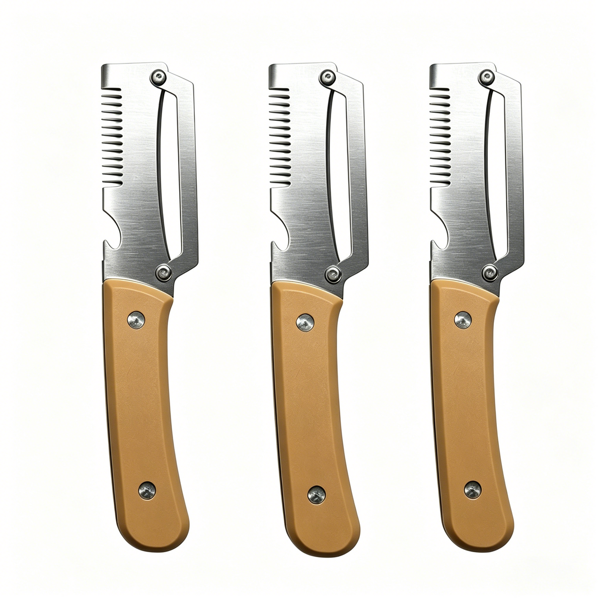 ✅【Cumpărați 1 obțineți 2 gratuit】3 buc🧅🔪Curățător de bucătărie multifuncțional 3 în 1: Curățează, taie și deschide sticle!🔥