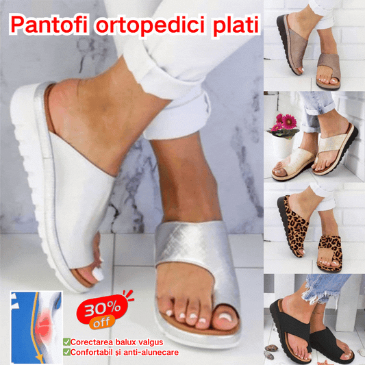 🔥🥰【35-43】 Sandale cu talpă plată model 2026, pentru corectarea hallux valgus și a degetelor încovoiate