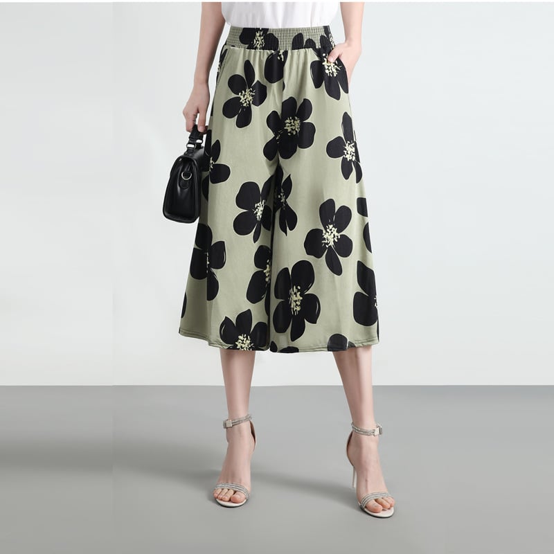 ❤️【M-5XL】2026 Noi pantaloni largi imprimați cu talie înaltă【40-100KG】
