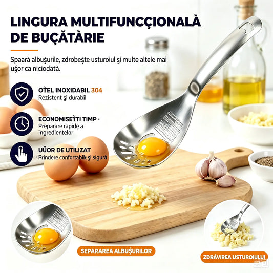 🔥50% reducere🔥🥄【Cumpărați 1 obțineți 1 gratuit】Lingură și strecurătoare multifuncționale din oțel inoxidabil 304