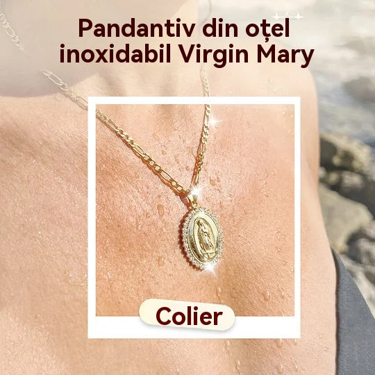 🔥【Cumpărați 1 obțineți 1 gratuit】Pandantiv Fecioara Maria, realizat din oțel inoxidabil placat cu aur.