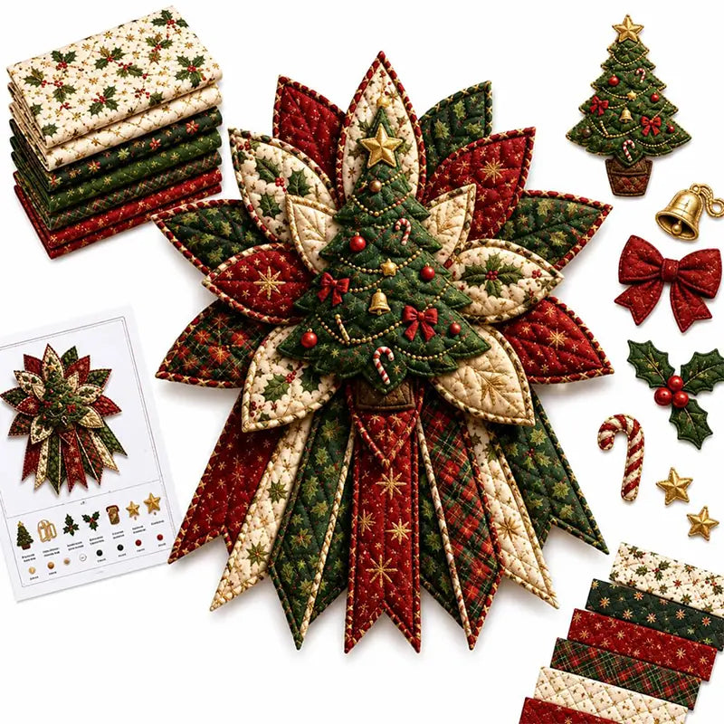 🎇🎄Kit de cusut matlasat pentru agățat pe ușă de Crăciun (7 modele)