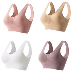 【4 bucăți】【S-5XL】Sutien push-up sexy fără sârmă și în mărimi mari