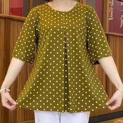 💞[L-5XL] 2026 Camasa noua cu imprimeu cu buline de toamna
