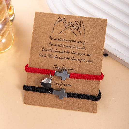 💕【Cumpărați 1 obțineți 1 gratuit】Brățară inspirațională, cruce cu Iisus și amuletă binecuvântată