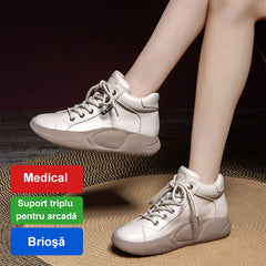 Pantofi retro rocking cu talpă groasă din piele de vacă în stil nou, pantofi casual versatili la modă