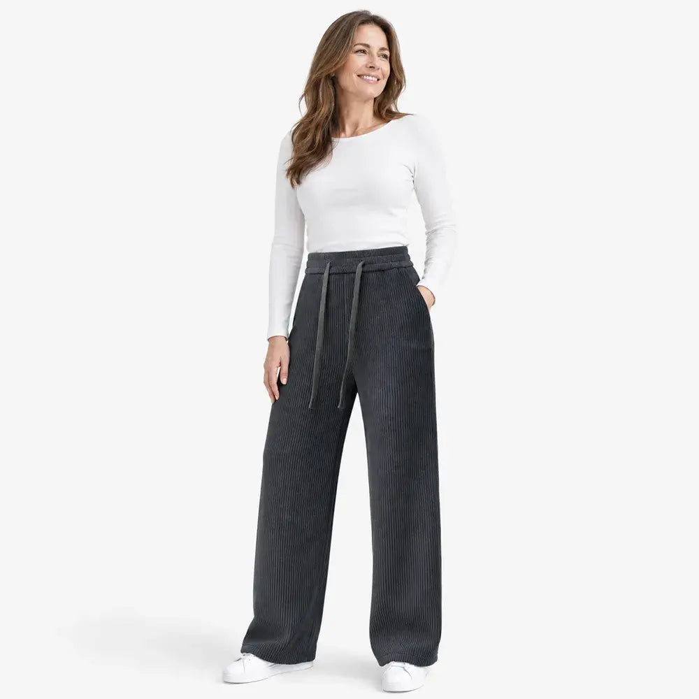 👖 Pantaloni Lejer din Raiat cu Croială Dreaptă | Efect de Subțiere și Confort ✨