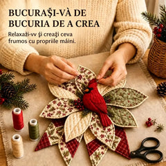 🎇🎄Kit de cusut matlasat pentru agățat pe ușă de Crăciun (7 modele)