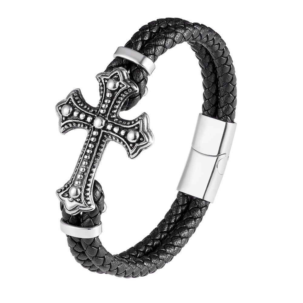 🔥💖Vânzări excelente - Reducere de 50%! ✝️Brățară cu cruce, care te protejează mereu