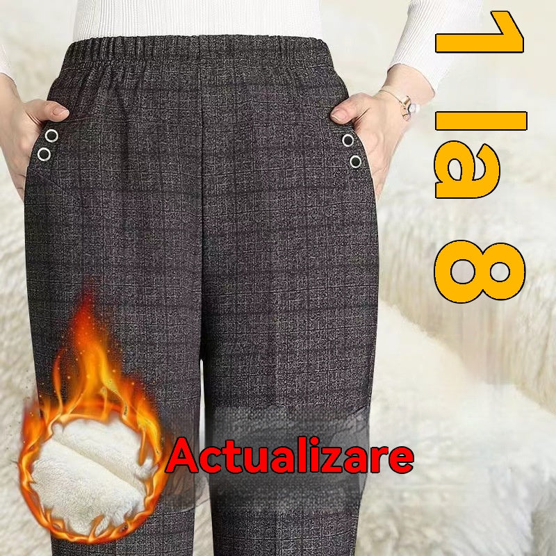 ✅👖【XL-5XL】Pantaloni mărime mare pentru femei de vârstă mijlocie și în vârstă, pantaloni drepți, lejeri, casual, slim【45-87.5kg】