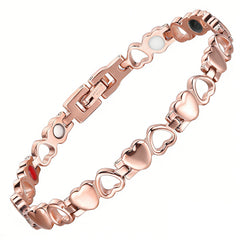 ❤️✨Această brățară elegantă din aur de 18K, în formă de inimă, este magnetică, promovează circulația sângelui și este confortabilă de purtat.✅