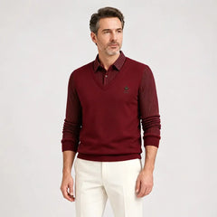👔🔥【M-4XL】Tricou polo nou pentru bărbați, de lungime medie, de iarnă, mărime plus, cu guler și căptușeală din fleece.