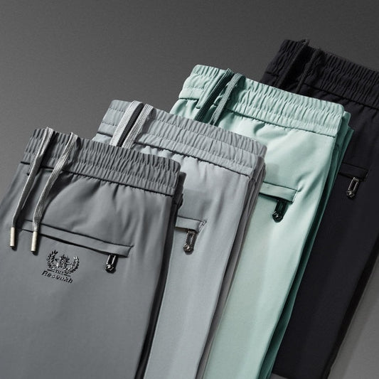 💥🧊😍【M-5XL】Vara subțire gheață mătase pantaloni casual bărbați