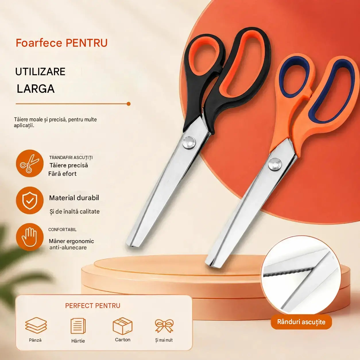 ✂️✂️【Cumpărați 1 obțineți 1 gratuit】Foarfece profesionale zimțate - foarfece ascuțite și zimțate pentru materiale textile
