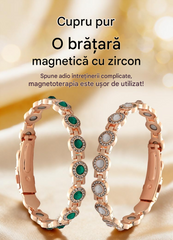 ✨Brățară elegantă și luxoasă din aliaj, realizată din cupru pur și zircon.