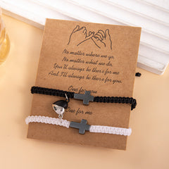 💕【Cumpărați 1 obțineți 1 gratuit】Brățară inspirațională, cruce cu Iisus și amuletă binecuvântată