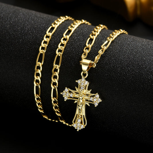 🔥💖Vânzări excelente - Reducere de 50%! ✝️✨Colier cu Crucea lui Isus—Această cruce este un simbol al lui Isus Hristos.