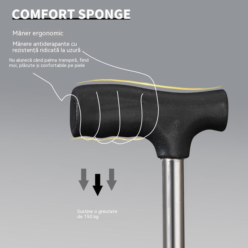 ✨Baston de mers pliabil 2 în 1 cu scaun, baston anti-cădere, pliabil și portabil✅ Bărț de trekking telescopic