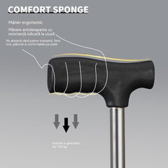 ✨Baston de mers pliabil 2 în 1 cu scaun, baston anti-cădere, pliabil și portabil✅ Bărț de trekking telescopic