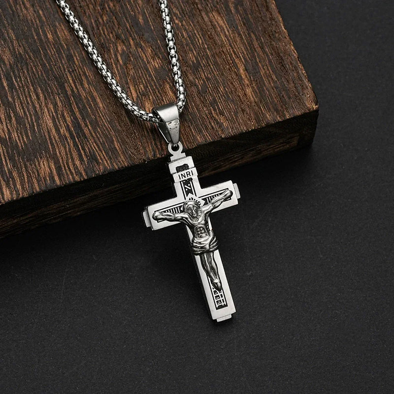 ✨【Ofertă limitată în timp】✝️Colier cu crucea lui Isus---✝️Această cruce este un simbol al lui Isus Hristos.