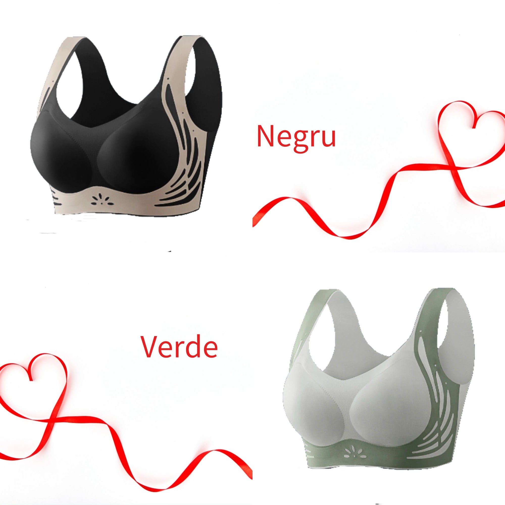 😍【2 bucată】Sutien push-up confortabil în stil vestă fără cusături❤️【40-85 kg】