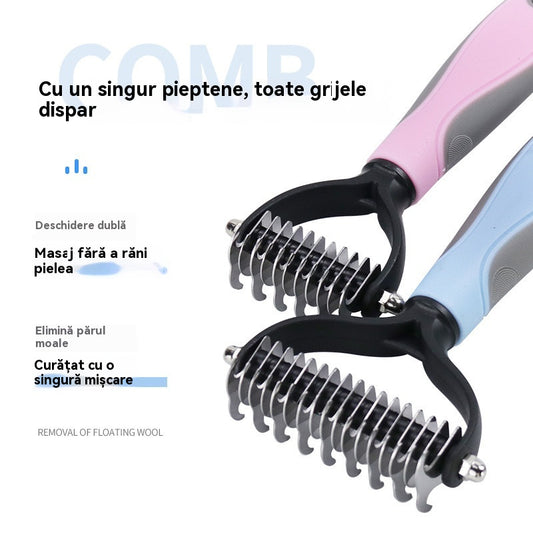 🐶🔥✨【Cumpără 1, primești 1 gratuit】Perie dublă pentru păr de animale
