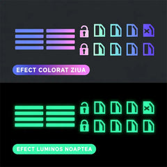 🚗💡✨Autocolante Fluorescente/Fotoluminiscente Universal pentru Butoane Auto – Vizibilitate Perfectă Noaptea, Instalare Rapidă și Fără Urme (Set 4 Piese / Pachet Combinat)