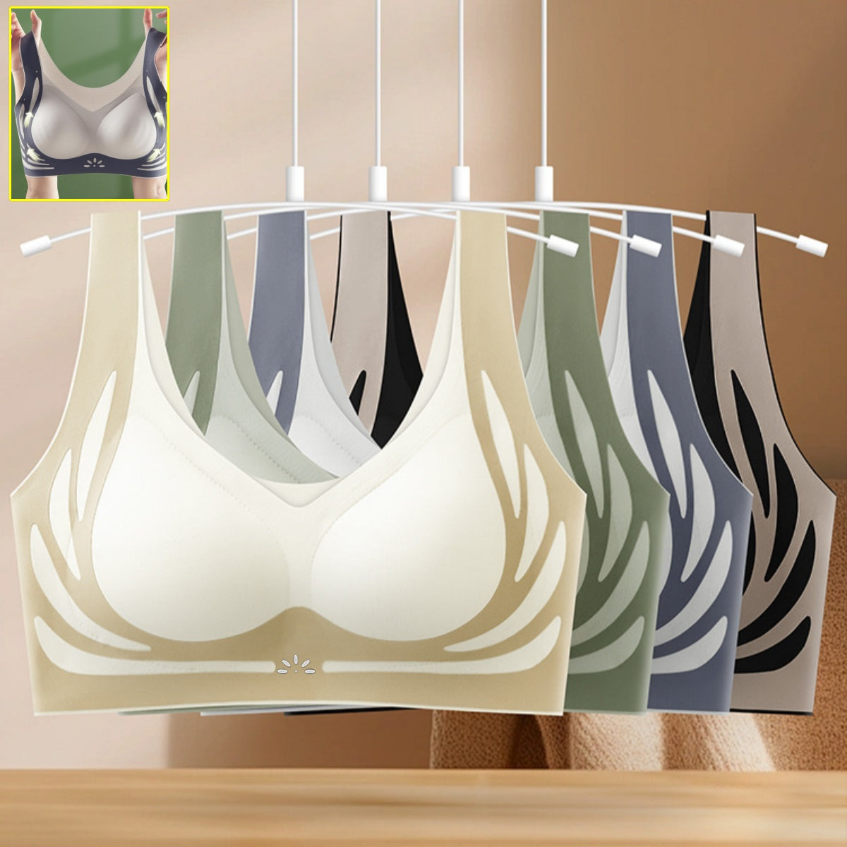😍【2 bucată】Sutien push-up confortabil în stil vestă fără cusături❤️【40-85 kg】