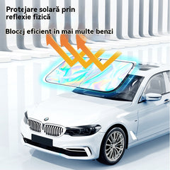🔥🚗☀️Parasolar auto cu laser, protecție solară și izolație termică