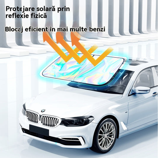 🔥🚗☀️Parasolar auto cu laser, protecție solară și izolație termică