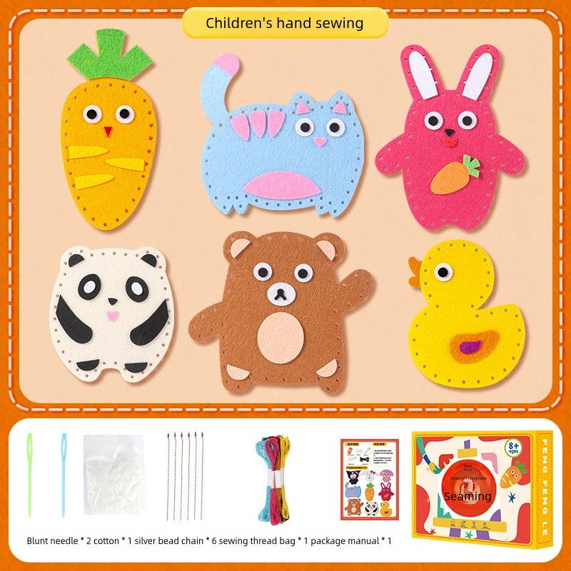 🧵😊 Kit de cusut DIY, lucrat manual, interesant pentru copii 😊