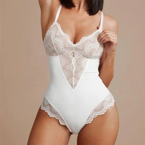 2026 Shapewear dantelă sexy înfrumusețarea corpului cu nasturi în rând