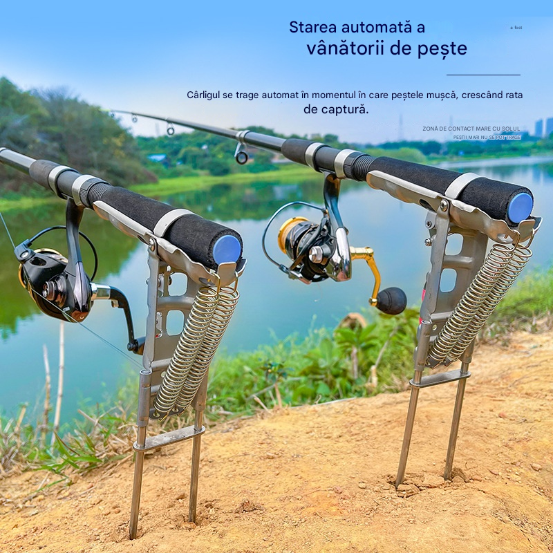 Dispozitiv telescopic automat pentru undiță, suport telescopic automat pentru undiță cu arc.