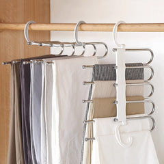 🔥Cu cât cumperi mai mult, cu atât economisești mai mult!🔥 Cuier telescopic pliabil multifuncțional pentru pantaloni, pentru uz casnic