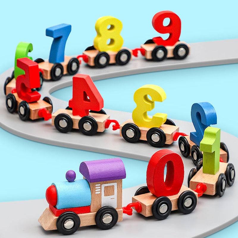 👶🚂Jucărie magnetică cu trenuleț cu numere pentru copii, blocuri de construcție magnetice educative pentru asamblare