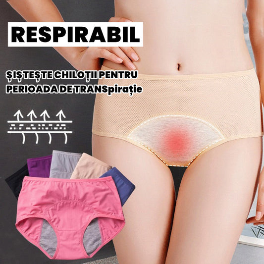 🔥【pachet de 9】noi slipi îmbunătățiți, cu talie înaltă, rezistenti la scurgeri - confortabili și prietenoși cu pielea