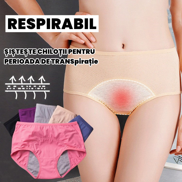 🔥【pachet de 9】noi slipi îmbunătățiți, cu talie înaltă, rezistenti la scurgeri - confortabili și prietenoși cu pielea