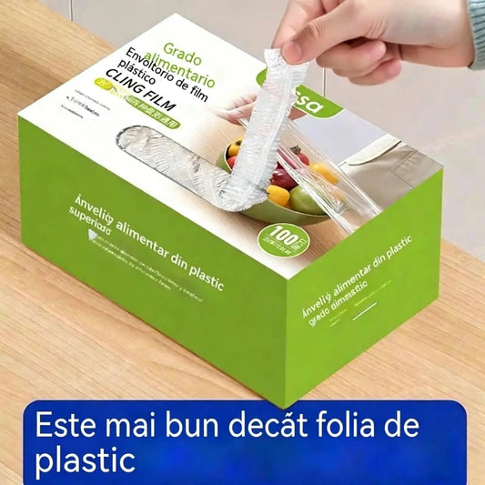 Extra Groase, Pachet de 4 Cutii (400 Bucăți) - 149 lei - Huse Antibacteriene Elastice pentru Alimente; Pungi Alimentare de Unică Folie pentru Depozitare în Bucătărie sau Frigider.