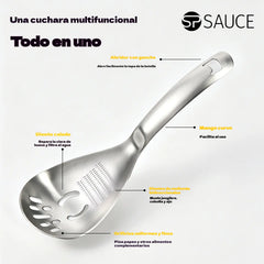 🔥50% reducere🔥🥄【Cumpărați 1 obțineți 1 gratuit】Lingură și strecurătoare multifuncționale din oțel inoxidabil 304
