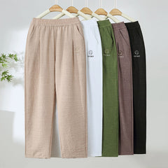 💟✨Pantaloni la modă, respirabili, casual, din bumbac și in, mătase rece【40-90 kg】