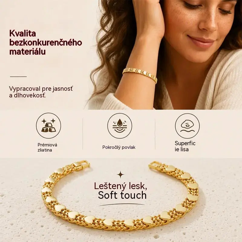 📢📢Reducere de 50% pentru o perioadă limitată! ⏰ Brățară cubaneză elegantă în formă de inimă pentru femei: farmec frumos, design clasic, confortabil de purtat 💝