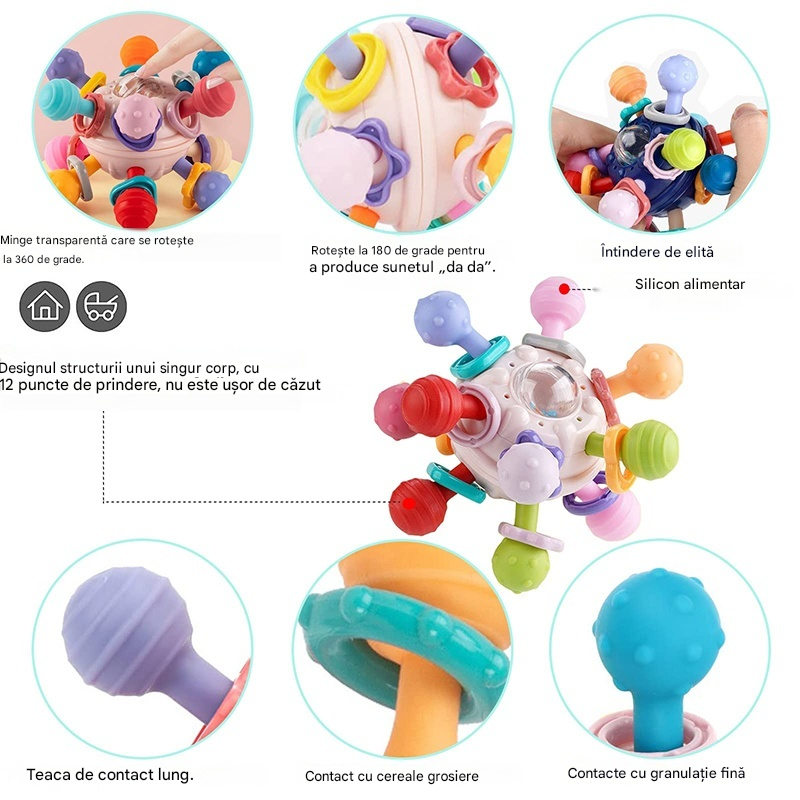 🎁👶👶Cadouri perfecte pentru băieți și fete: jucării tactile pentru perioada de erupție dentară a copiilor mici