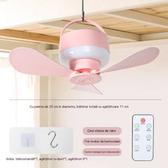 ⏰ Ofertă limitată: Ventilator de tavan reîncărcabil cu lumină LED! 🌬️✨