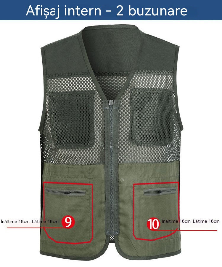 🔥【XL-4XL】Vestă funcțională casual cu mai multe buzunare