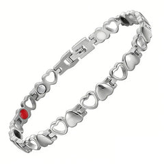 ❤️✨Această brățară elegantă din aur de 18K, în formă de inimă, este magnetică, promovează circulația sângelui și este confortabilă de purtat.✅