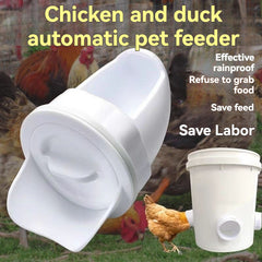 🐓 【5 alimentatoare + Perforator】Hrănitor automat pentru pui, rață și gâscă